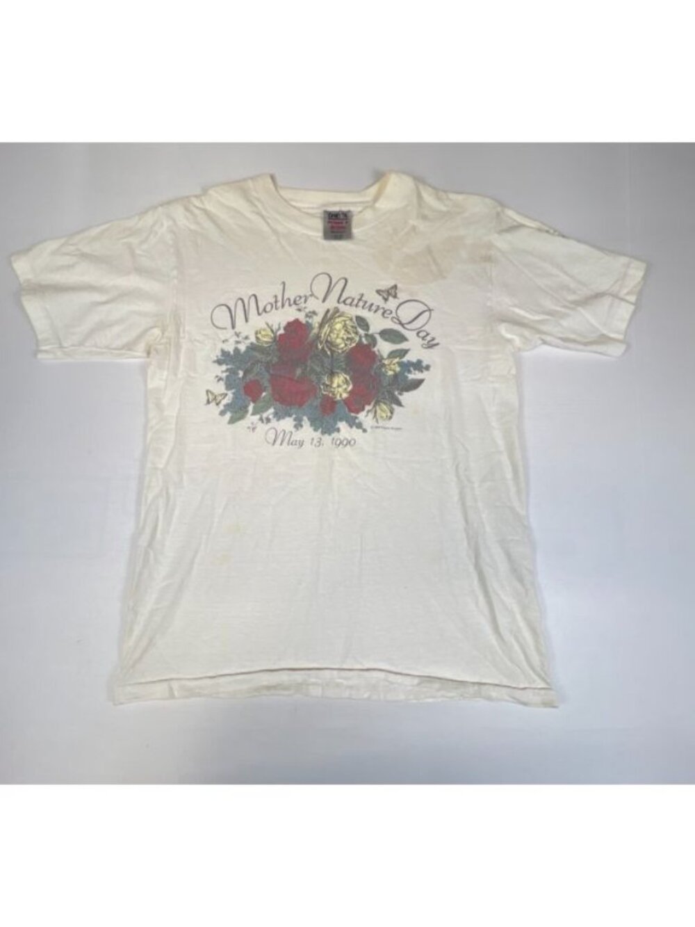 Vintage 1990 Mother Nature Day Graphic T Shirt Mens Large Made In USA